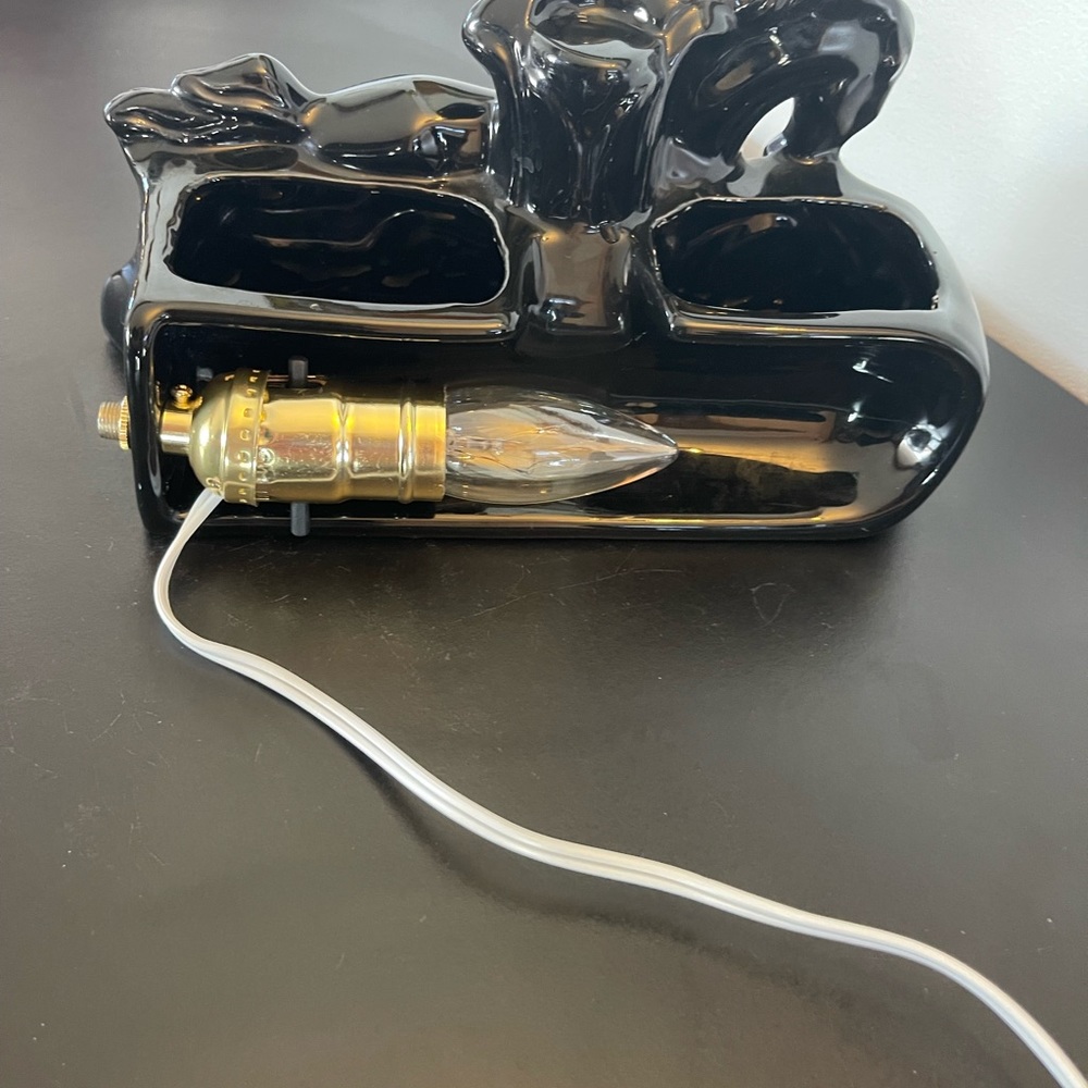 Mid century horse TV lamp and planter